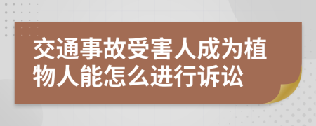 交通事故受害人成为植物人能怎么进行诉讼