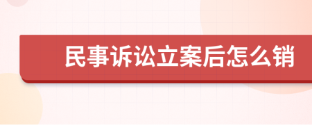 民事诉讼立案后怎么销