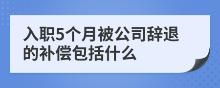 入职5个月被公司辞退的补偿包括什么