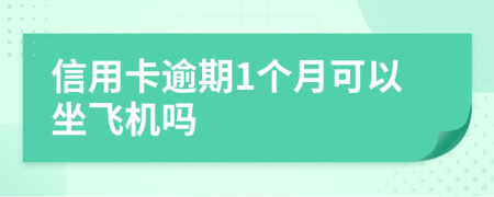 信用卡逾期1个月可以坐飞机吗