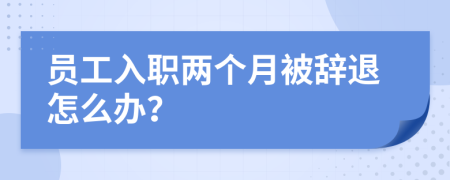 员工入职两个月被辞退怎么办？