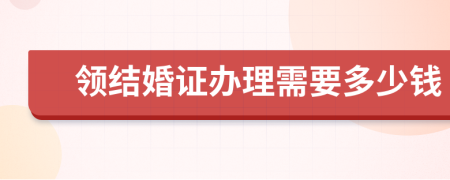 领结婚证办理需要多少钱