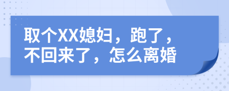 取个XX媳妇，跑了，不回来了，怎么离婚