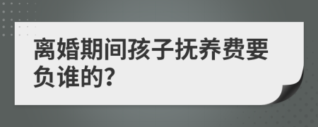 离婚期间孩子抚养费要负谁的？