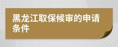 黑龙江取保候审的申请条件