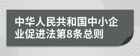 中华人民共和国中小企业促进法第8条总则