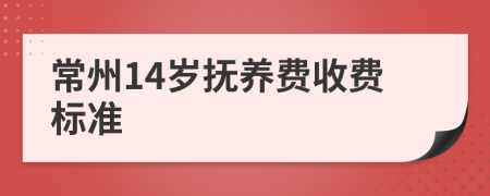 常州14岁抚养费收费标准