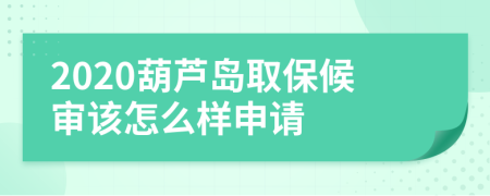 2020葫芦岛取保候审该怎么样申请