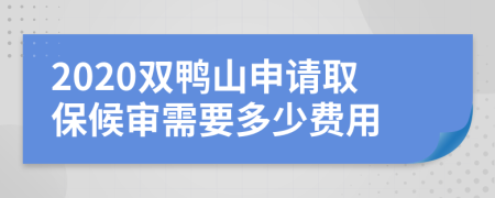 2020双鸭山申请取保候审需要多少费用