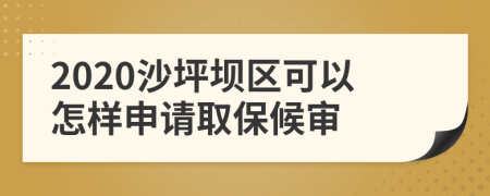 2020沙坪坝区可以怎样申请取保候审