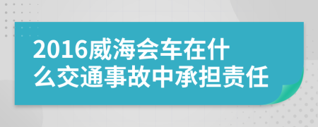 2016威海会车在什么交通事故中承担责任