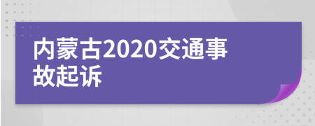 内蒙古2020交通事故起诉