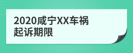 2020咸宁XX车祸起诉期限