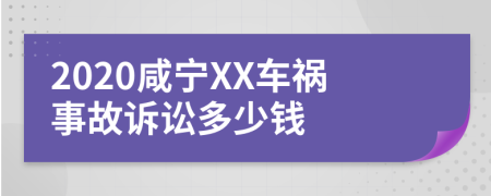 2020咸宁XX车祸事故诉讼多少钱