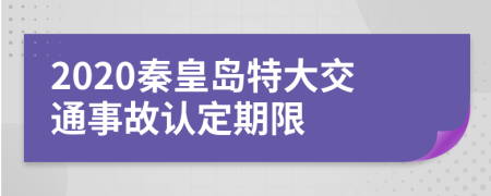 2020秦皇岛特大交通事故认定期限