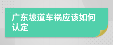 广东坡道车祸应该如何认定