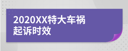 2020XX特大车祸起诉时效