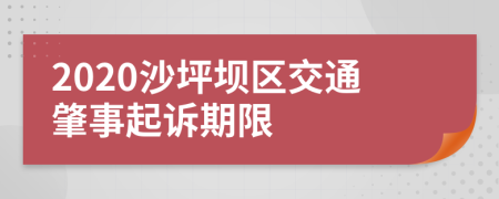 2020沙坪坝区交通肇事起诉期限