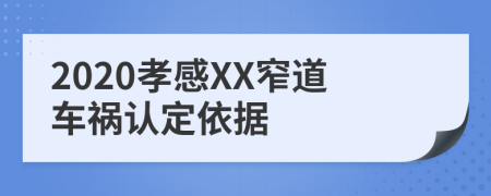 2020孝感XX窄道车祸认定依据