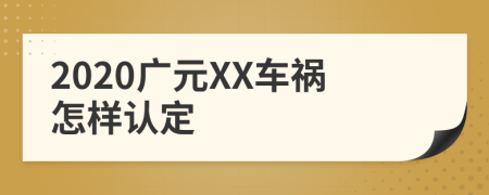 2020广元XX车祸怎样认定