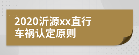 2020沂源xx直行车祸认定原则