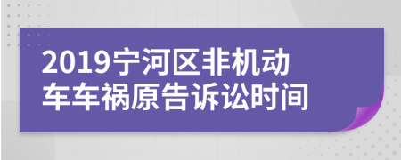 2019宁河区非机动车车祸原告诉讼时间