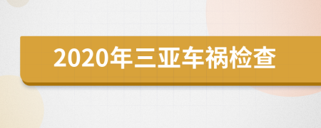 2020年三亚车祸检查