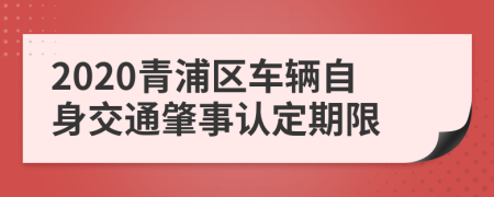 2020青浦区车辆自身交通肇事认定期限