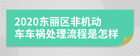 2020东丽区非机动车车祸处理流程是怎样