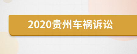 2020贵州车祸诉讼