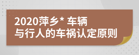 2020萍乡* 车辆与行人的车祸认定原则