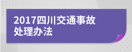 2017四川交通事故处理办法