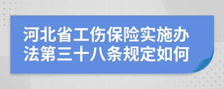 河北省工伤保险实施办法第三十八条规定如何