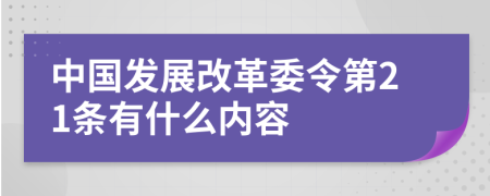 中国发展改革委令第21条有什么内容