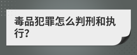 毒品犯罪怎么判刑和执行？