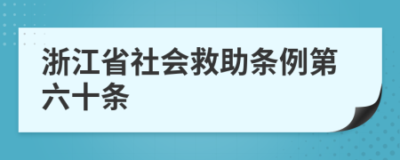 浙江省社会救助条例第六十条