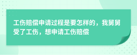 工伤赔偿申请过程是要怎样的，我舅舅受了工伤，想申请工伤赔偿