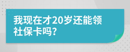 我现在才20岁还能领社保卡吗？