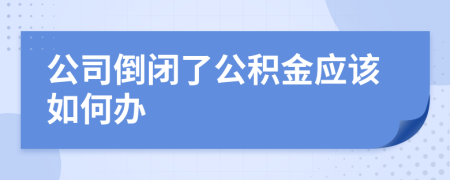 公司倒闭了公积金应该如何办