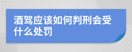 酒驾应该如何判刑会受什么处罚