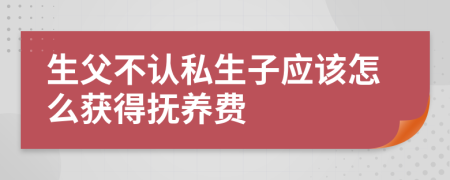 生父不认私生子应该怎么获得抚养费