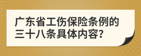 广东省工伤保险条例的三十八条具体内容？