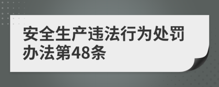 安全生产违法行为处罚办法第48条