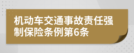 机动车交通事故责任强制保险条例第6条