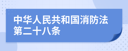 中华人民共和国消防法第二十八条