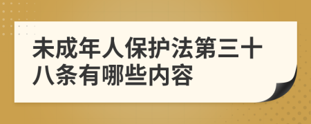 未成年人保护法第三十八条有哪些内容