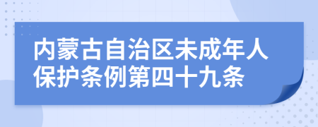 内蒙古自治区未成年人保护条例第四十九条