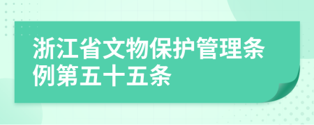 浙江省文物保护管理条例第五十五条