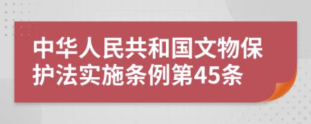 中华人民共和国文物保护法实施条例第45条