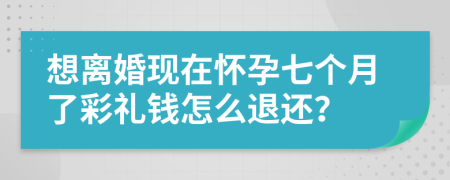 想离婚现在怀孕七个月了彩礼钱怎么退还？